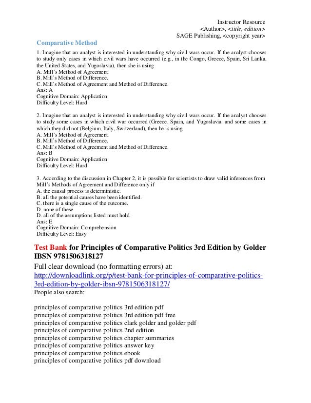 Principles Of Comparative Politics Clark Pdf